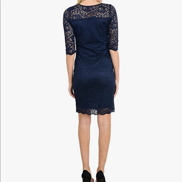 HELLO MIZ Women's Maternity Floral Lace Knee Length Bodycon Dress/ Size: Small - Picture 2 of 10